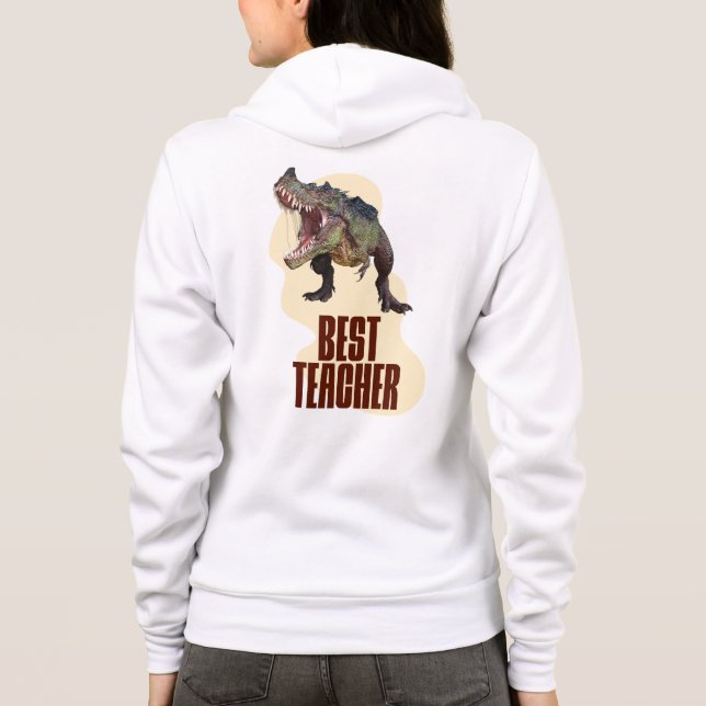 Bästa lärar-dinosaurie klassrums humor t shirt (Baksida)
