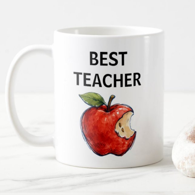 BÄSTA LÄRARE Apple Educator-present Kaffemugg (Skapare uppladdad)