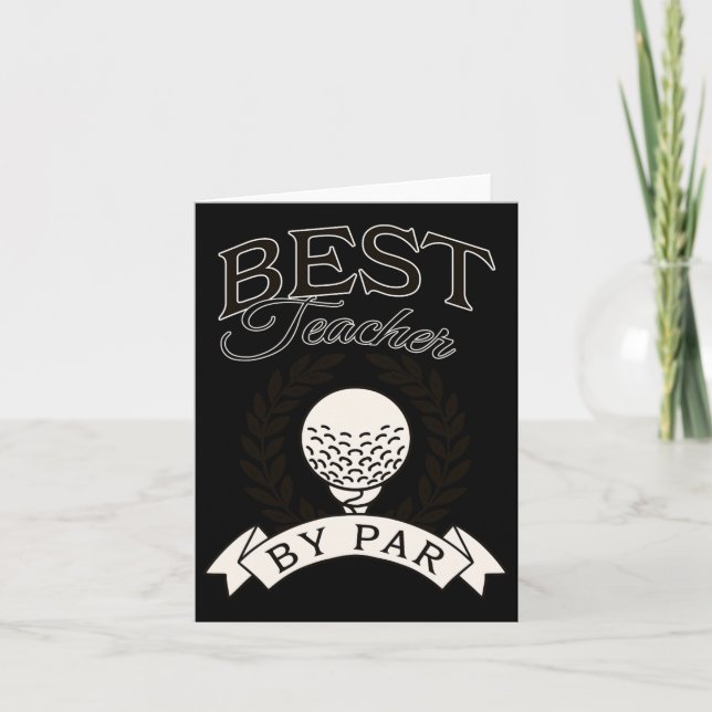 Bästa lärare efter Par Funny Golf Golfer Kort (Framsida)