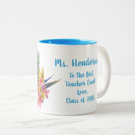 Bästa lärare från klass Hawaii Flowers Mugg