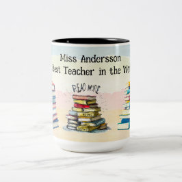 Bästa lärare i världsillustrationen Två-Tonad mugg