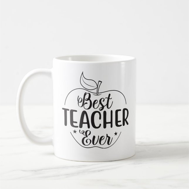 Bästa lärare någonsin Apple-Personlig Kaffemugg (Vänster)
