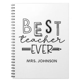Bästa lärare någonsin - Cute Teacher-uppskattning Anteckningsbok