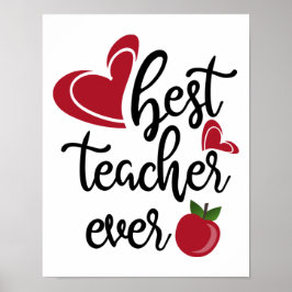 Bästa lärare någonsin för typografi poster