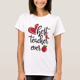 Bästa lärare någonsin för typografi t shirt