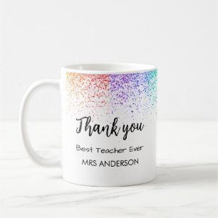 Bästa lärare någonsin Glitter Mugg