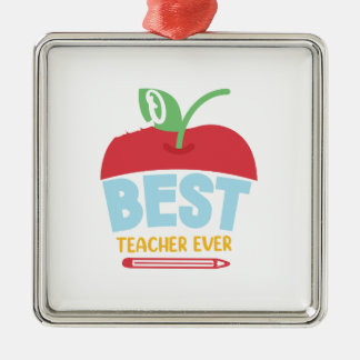 Bästa lärare någonsin julgransprydnad metall