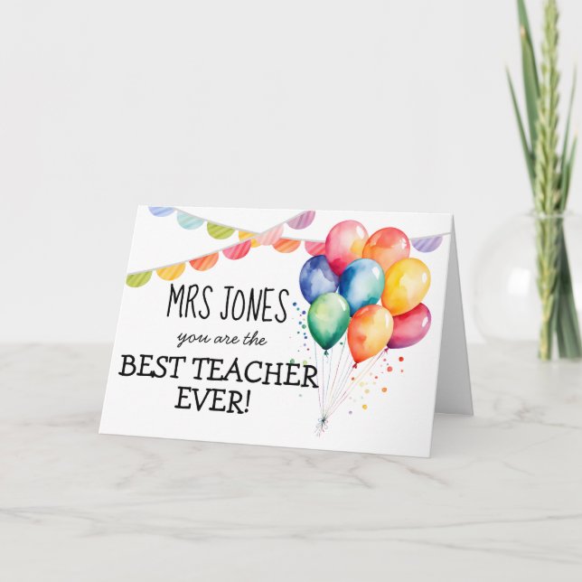Bästa lärare någonsin-kort kort (Framsida)
