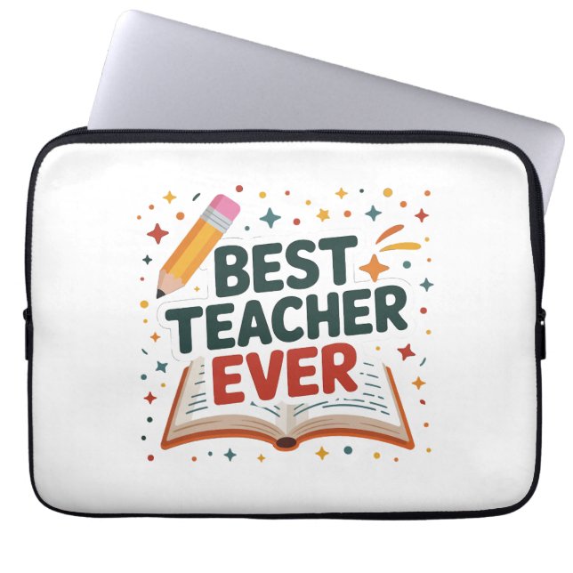 Bästa lärare någonsin laptop fodral (Framsidan)