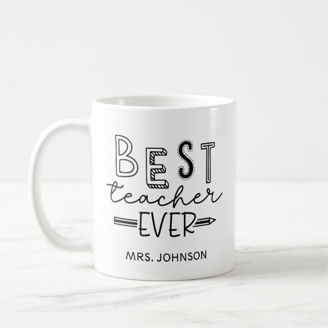 Bästa lärare någonsin - Lärarens uppskattning Kaffemugg (Vänster)