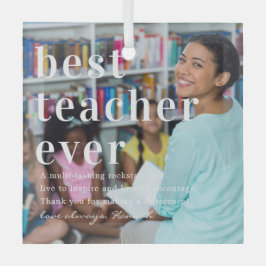 Bästa lärare någonsin | Offert- och fotogåva Julgransdekoration