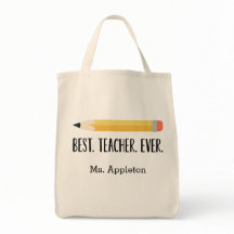 Bästa lärare någonsin | Personlig Tote Bag Gift