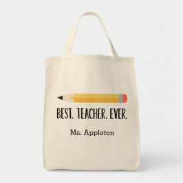 Bästa lärare någonsin | Personlig Tote Bag Gift Tygkasse