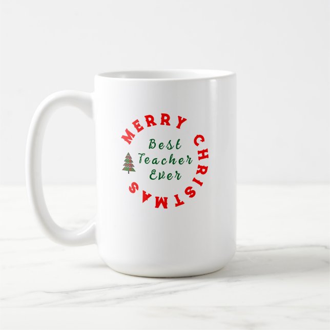 Bästa lärare någonsin present - Tacksamhet till lä Kaffemugg (Vänster)