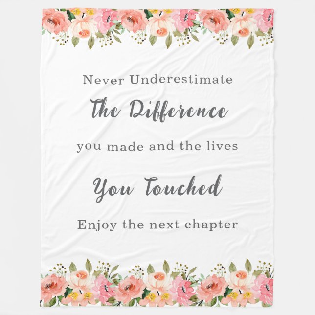 Bästa lärare någonsin presenterat fleecefilt (Framsidan)