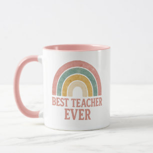 Bästa lärare någonsin Rainbow Teacher Mugg