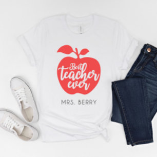 Bästa lärare någonsin Red Apple Personlig T Shirt