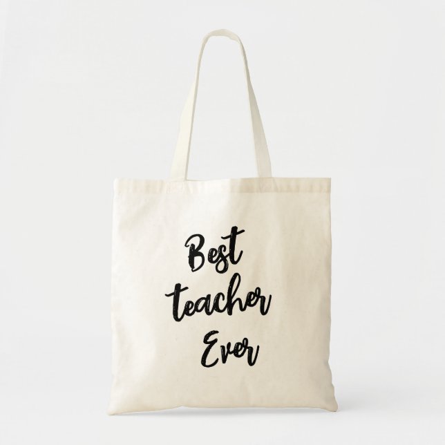 Bästa lärare någonsin-skript i Chicen Tote Bag Tygkasse (Framsidan)