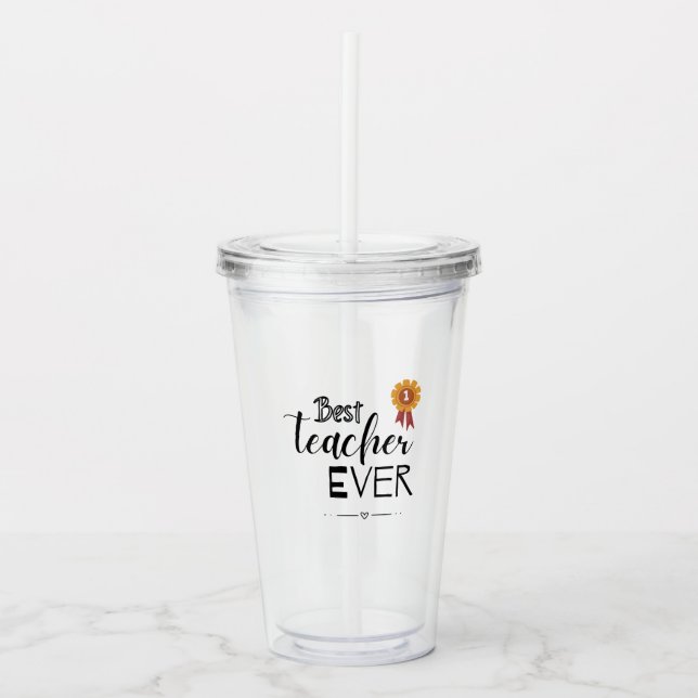 Bästa lärare någonsin take away mugg (Framsida)