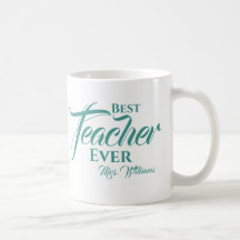 Bästa lärare någonsin Teal Namn-skriptypografi