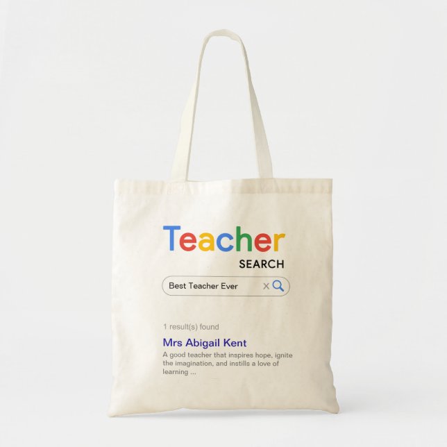 Bästa lärare någonsin Tote bags-sökmotorresultat Tygkasse (Framsidan)