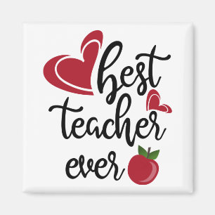 Bästa lärare någonsin, typografi magnet