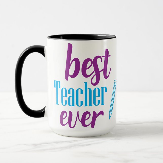 Bästa lärare någonsin Typografi Mugg (Vänster)