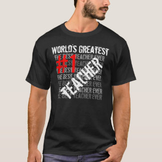 Bästa lärare någonsin Världsmästare Teache #1 T-shirt