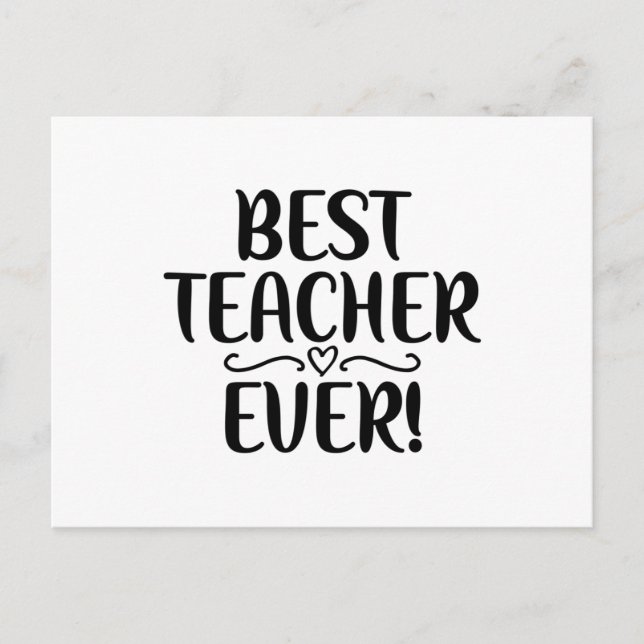 Bästa lärare någonsin vykort (Framsida)