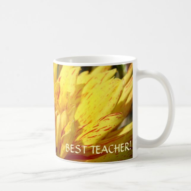 BÄSTA LÄRARE PRESENT Kaffemugga Dahliablommor Kaffemugg (Höger)