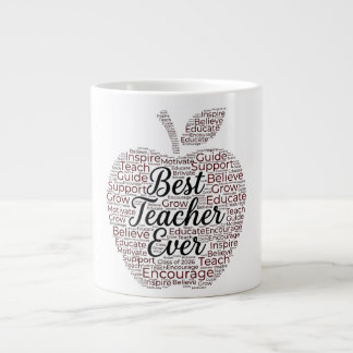 Bästa läraren någonsin Äpple Ordkonst Kaffe Mugg Jumbo Mugg