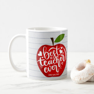 Bästa läraren någonsin Namn Röd Apple Tillbaka til Kaffemugg