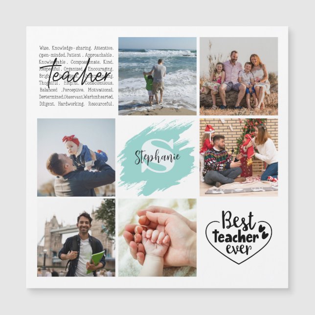 Bästa läraren någonsin Personlig fotokollage (Framsida)