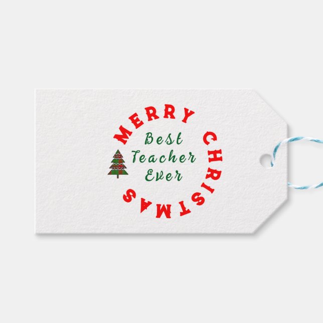 Bästa läraren någonsin Present - Tacksamhet till l Presentetikett (Framsidan (Horisontell))