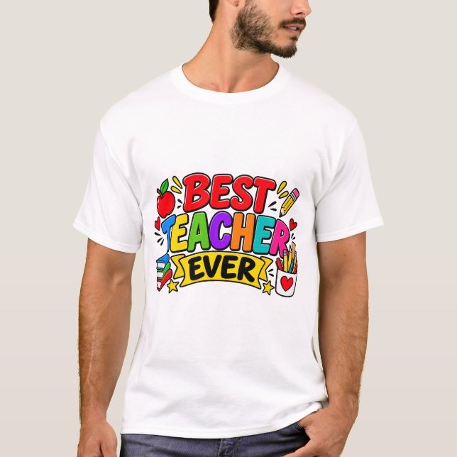 Bästa läraren någonsin t shirt (Framsida)