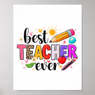 Bästa läraren någonsin tillbaka till skolan söta u poster