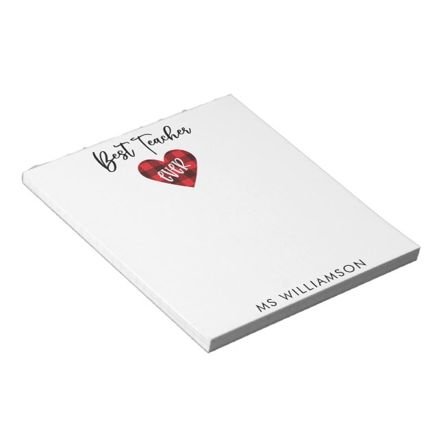 Bästa lärarlärarPersonlig Anteckningsblock (Vinklad)