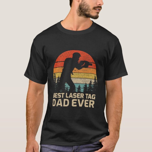 Bästa laserMärkrn Pappa någonsin Fars dag T Shirt (Framsida)