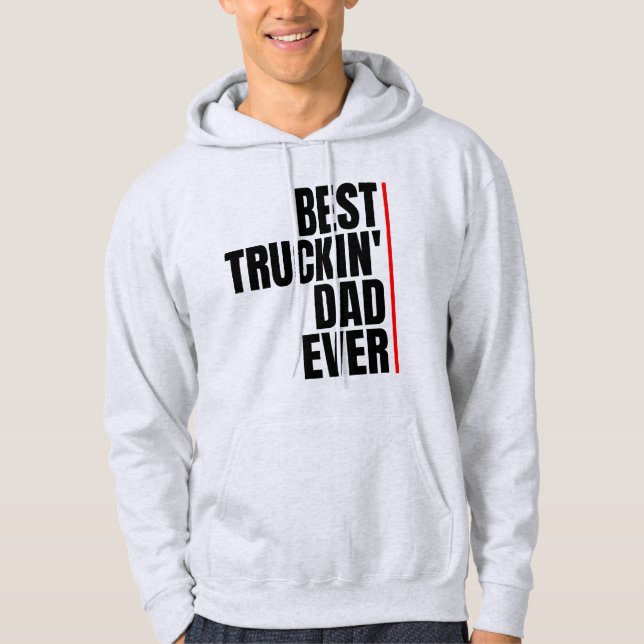 BÄSTA LASTBILSPAPPAN NÅGONSIN HOODIE (Framsida)