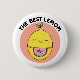 Bästa Lemom Funny Lemon Pun Knapp