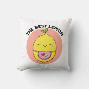 Bästa Lemom Funny Lemon Pun Kudde