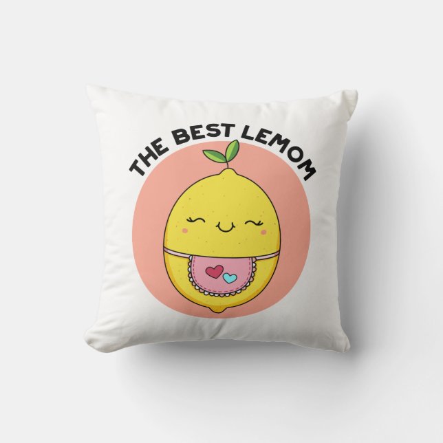 Bästa Lemom Funny Lemon Pun Kudde (Framsida)
