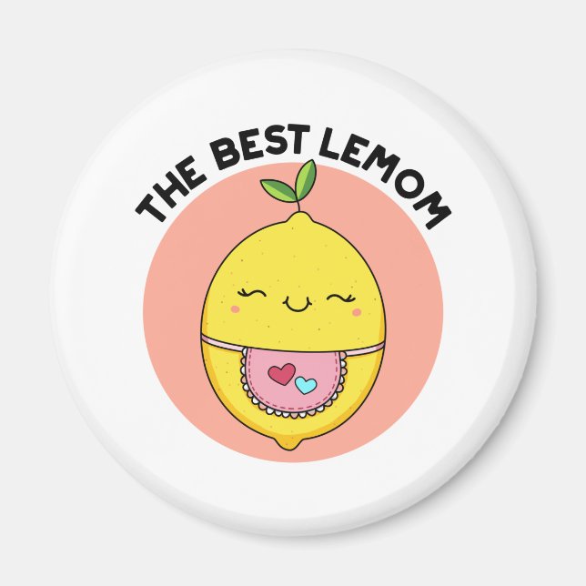 Bästa Lemom Funny Lemon Pun Magnet (Framsidan)