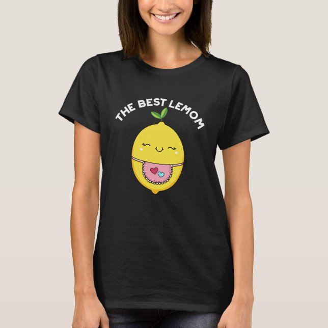 Bästa Lemom Funny Lemon Pun-Mörken BG T Shirt (Framsida)