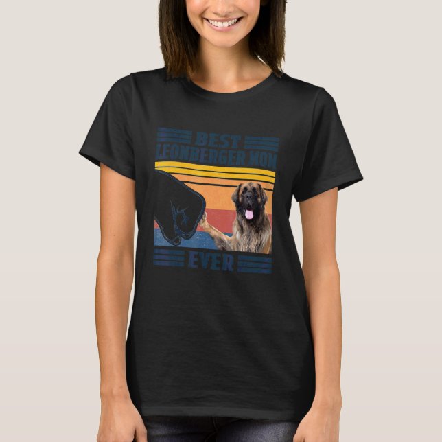 Bästa Leonberger Mamma All Hund Mamma Mor T Shirt (Framsida)