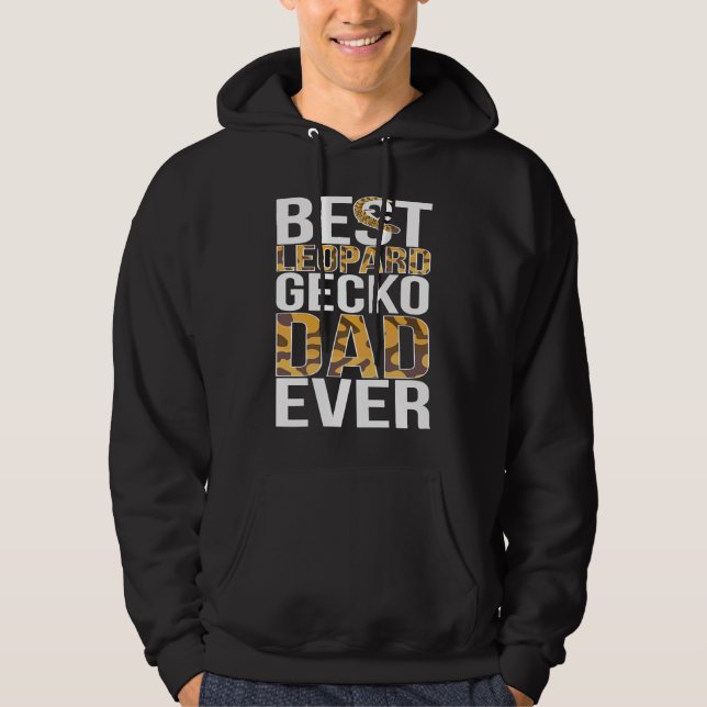 Bästa Leopard Gecko Pappa Någonsin Leopard Gecko Ä Hoodie (Framsida)