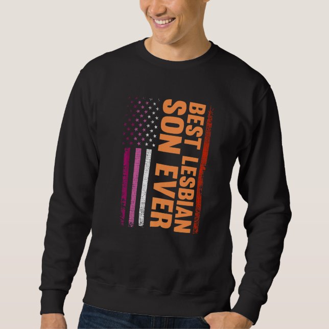 Bästa Lesbisk Son någonsin Pride Month Lgbt Lång Ärmad Tröja (Framsida)