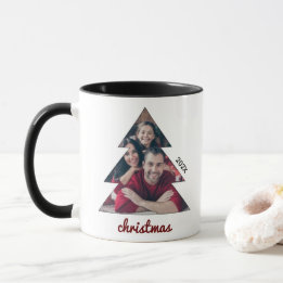 Bästa lilla familjen någonsin, fotopat i Julgran Mugg