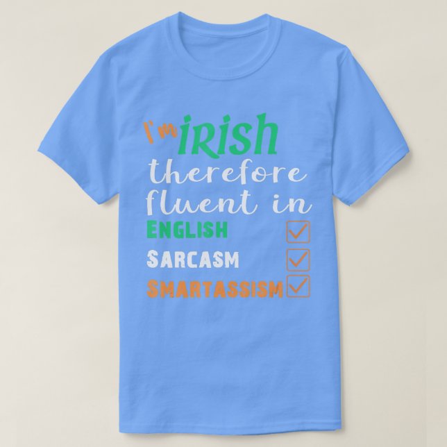 Bästa lilla irländska fluent i Smart St Patricks G T Shirt (Design framsida)