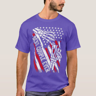 Bästa lilla någonsin Skeleton Händer USA flagga  T Shirt